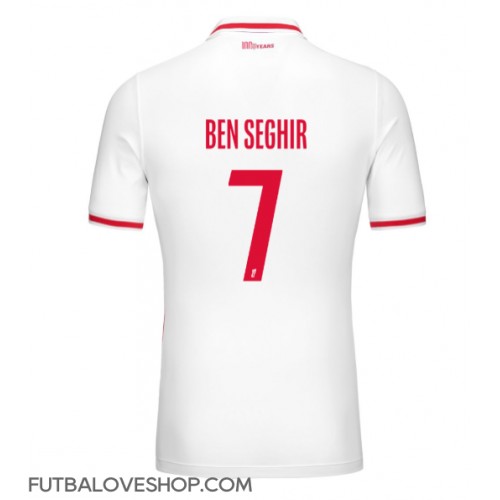 Dres AS Monaco Eliesse Ben Seghir #7 Domáci 2024-25 Krátky Rukáv